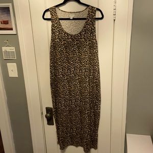 Never Worn Maxi Leopard Dress